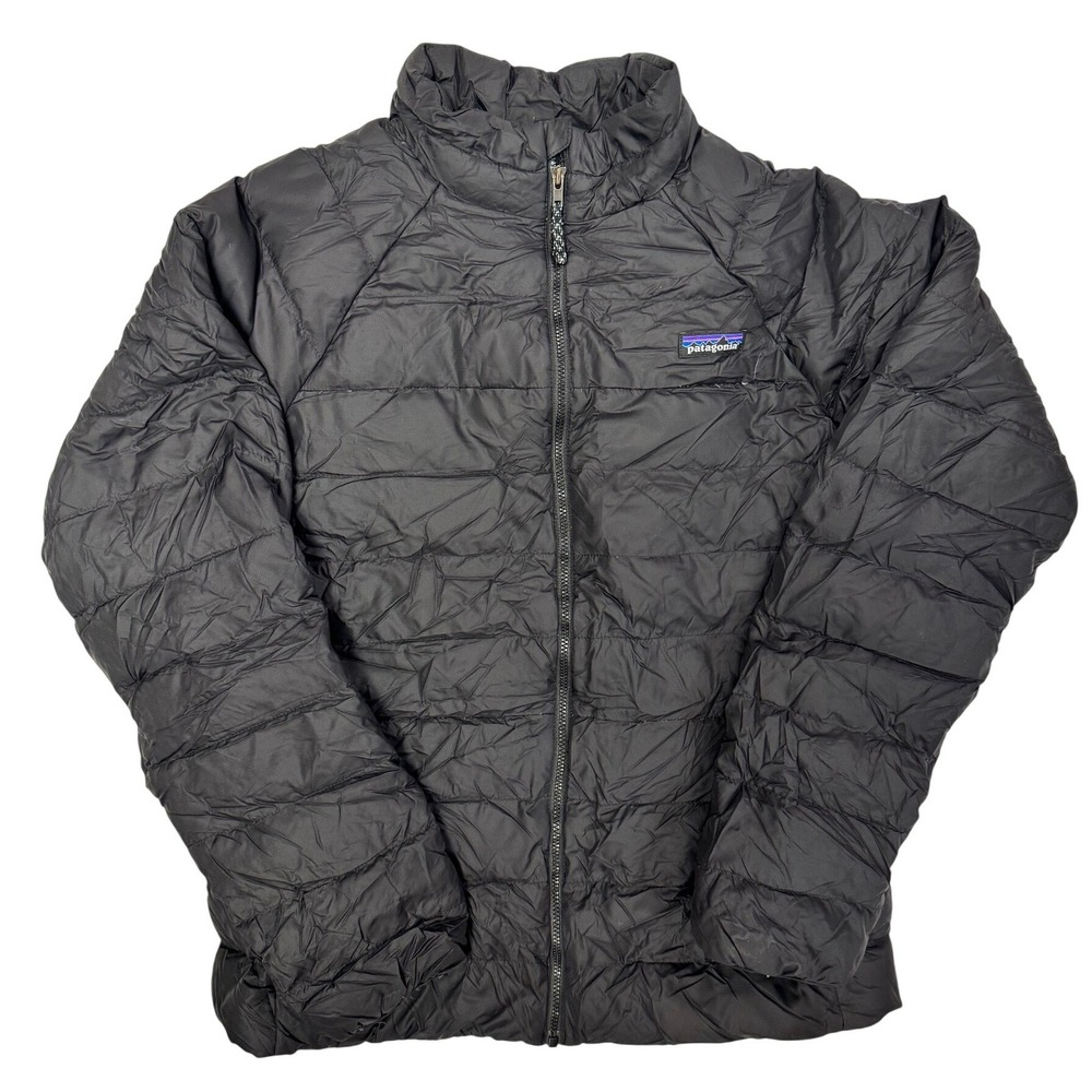 Patagonia Kids Down Sweater Jacket Black XXL 16-18 Puffer‎